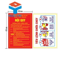 Bộ Nội quy Tiêu lệnh PCCC - Cấm lửa & Cấm hút thuốc (Có cấp lẻ)