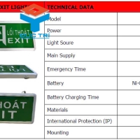 Đèn thoát hiểm Exit - APK - Có tem kiểm định