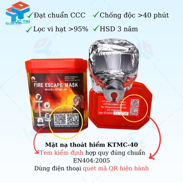 Mặt nạ phòng độc , mặt nạ phòng chống khí độc - đạt tiêu chuẩn về PCCC KTMC-40